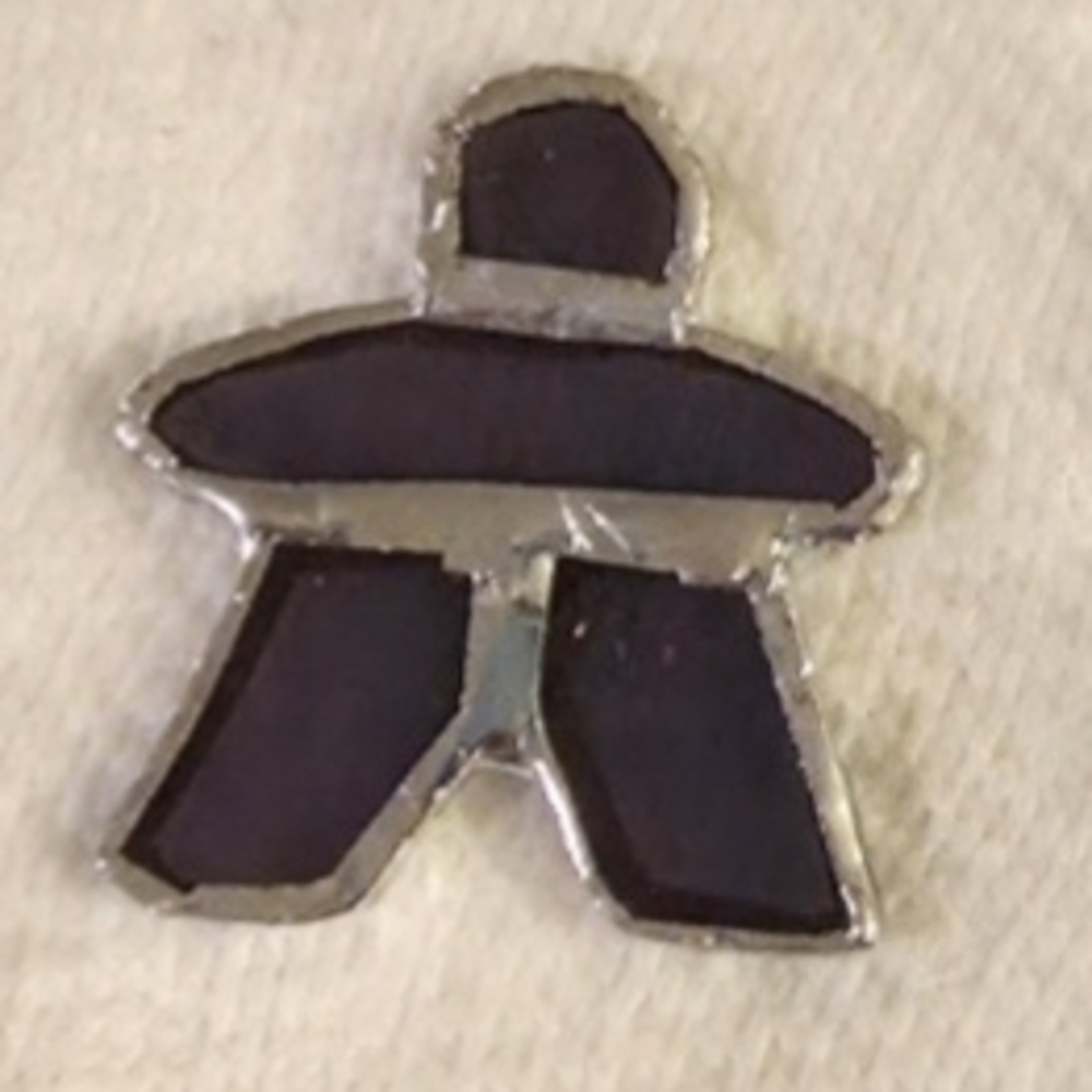 Small Purple Stained Glass Meeple